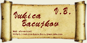 Vukica Bačujkov vizit kartica